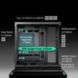  Thùng máy Leopard AX-2 | ATX, Màn hình LCD, ARGB, Không kèm fan, Đen 