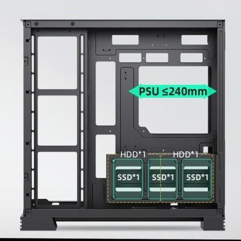  Thùng máy Leopard AX-2 | ATX, Màn hình LCD, ARGB, Không kèm fan, Đen 