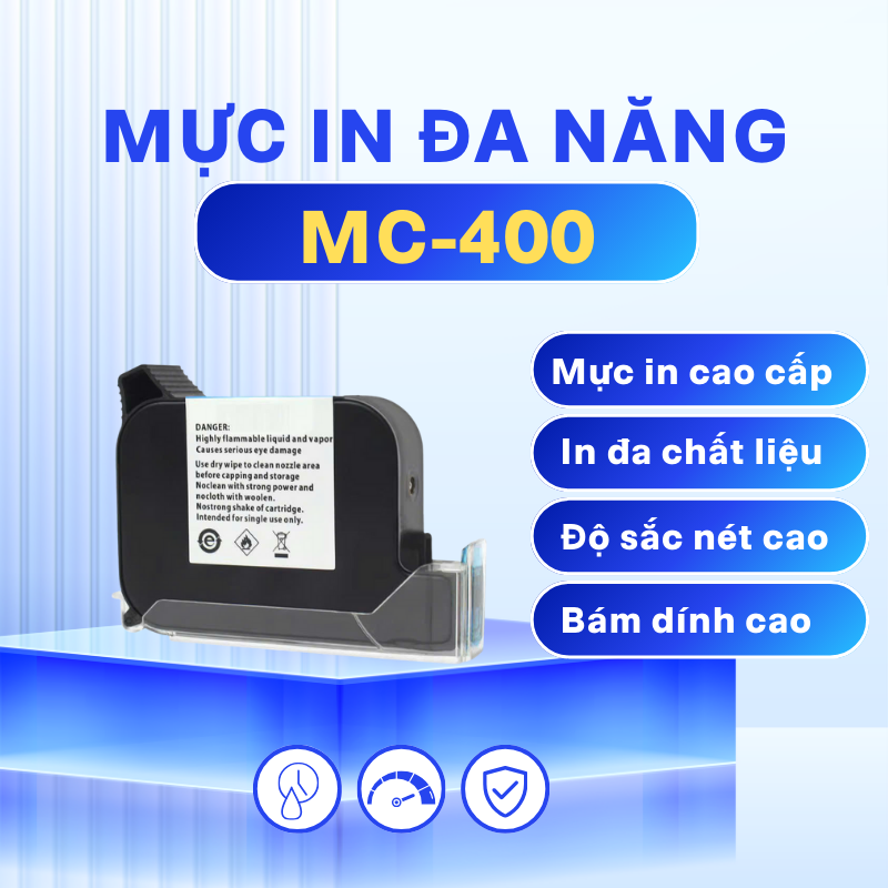 Hộp Mực Máy In Date Cầm Tay MC 400 | 12.7mm, 42ml (Độ bám dính cao)