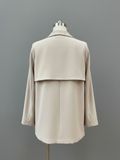  KHOÁC BLAZER ÁO KIỂU PHỐI 2 LỚP, KÈM BELT, KEM 