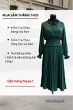  ĐẦM MIDI LỤA XANH 