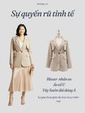  KHOÁC BLAZER ÁO KIỂU PHỐI 2 LỚP, KÈM BELT, KEM 