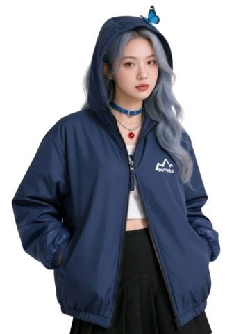  KHOÁC DÙ NÓN, túi trong, xanh đen 