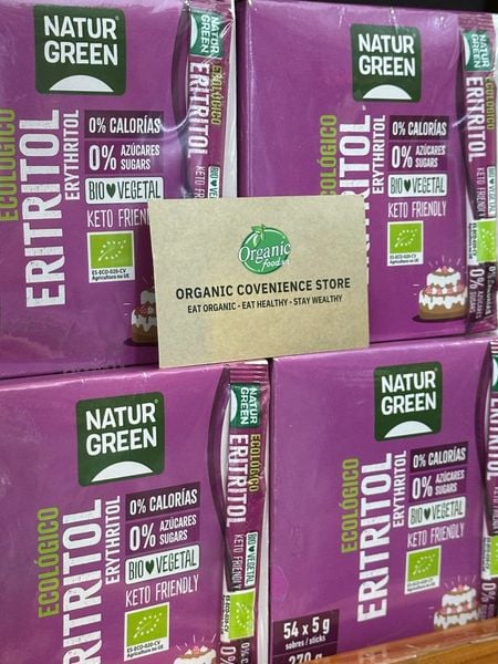 Đường ăn kiêng Erythritol hữu cơ Naturgreen gói 270 g