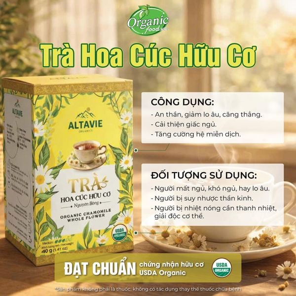 Trà hoa cúc hữu cơ Altavie 40g