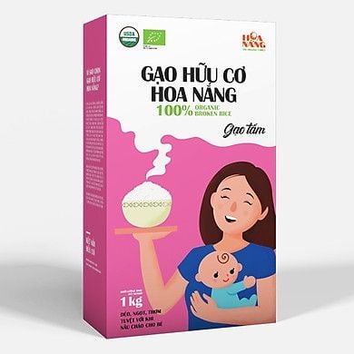 Gạo tấm hữu cơ Hoa Nắng 1kg