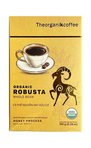 Cà phê hạt Organic Robusta 150g