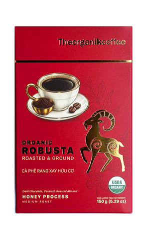 Cà phê rang xay Organic Robusta 150g