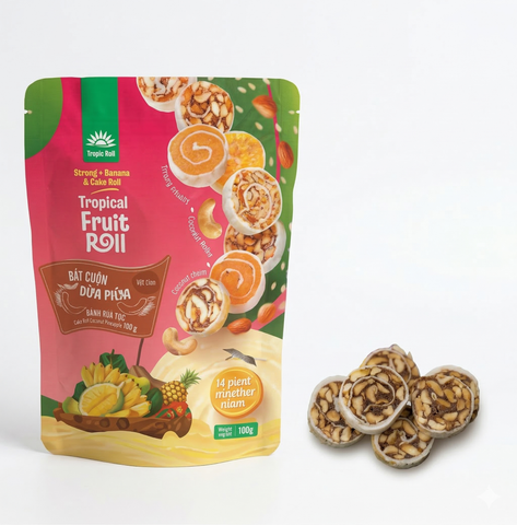 Me cuộn bánh phồng 100g (Túi zip)