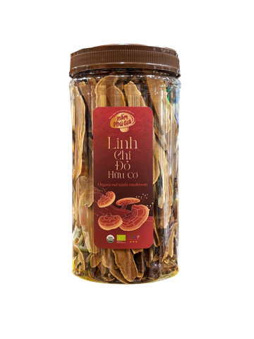 Nấm linh chi đỏ cắt lát hữu cơ Phú Gia 200g
