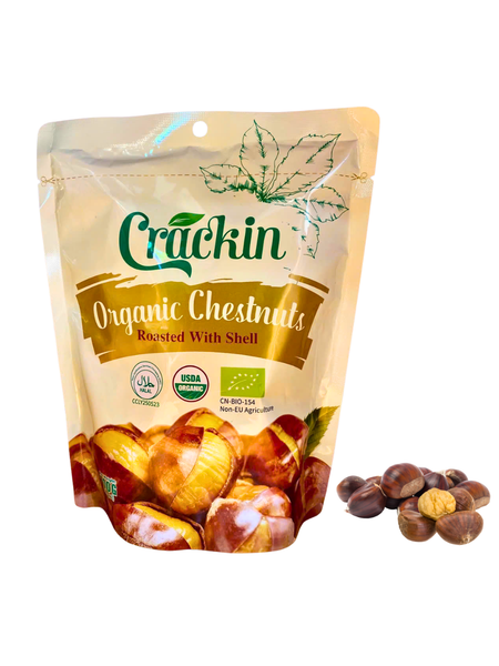 Hạt dẻ hữu cơ Crackin rang nguyên vỏ 200g