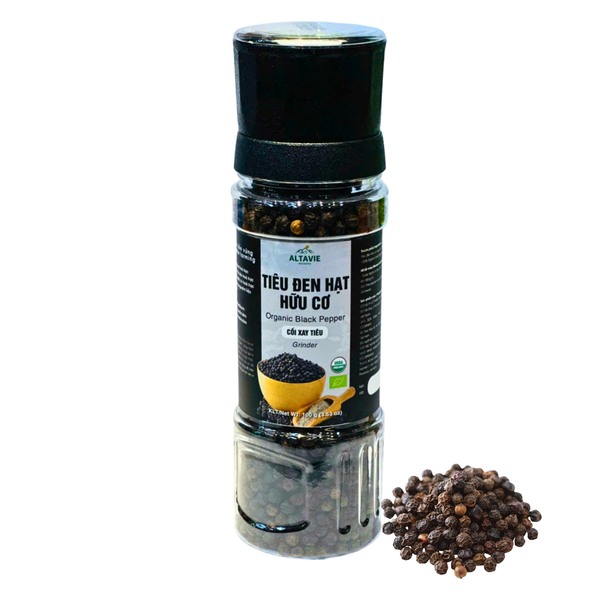 Tiêu đen hữu cơ cối xay Altavie 100g