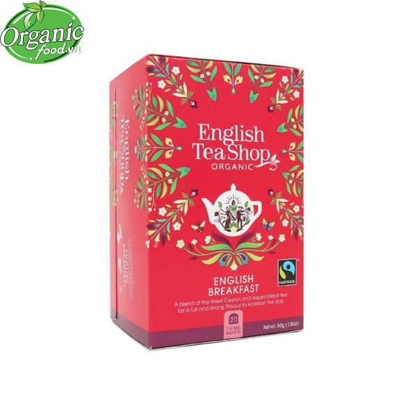Trà organic english breakfast hiệu english tea shop loại 20g