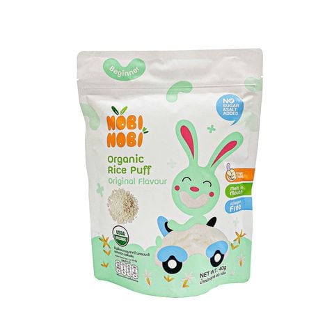 Bánh gạo ăn dặm hữu cơ cho bé Nobi Nobi vị truyền thống 40g (Từ 6 tháng tuổi)