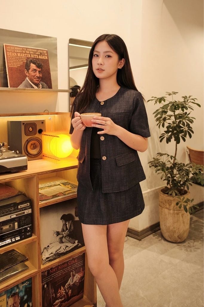 Soft Denim Blazer - Xanh