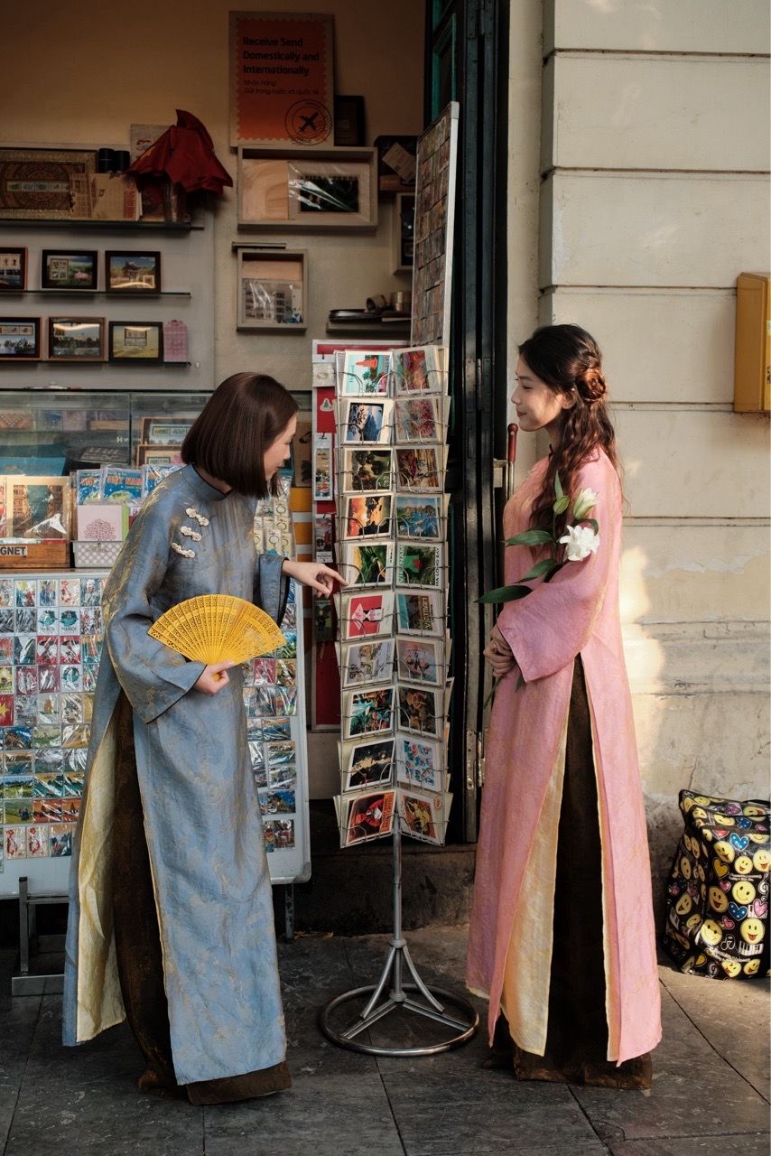  Áo Dài Ngọc - Xanh Lam 