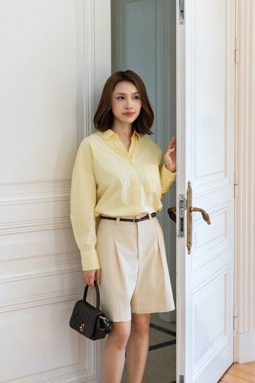  Solar Oversized Shirt - Butter 