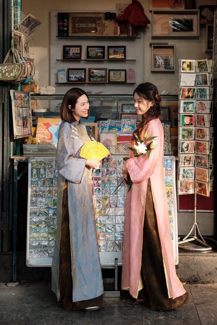  Áo Dài Ngọc - Xanh Lam 