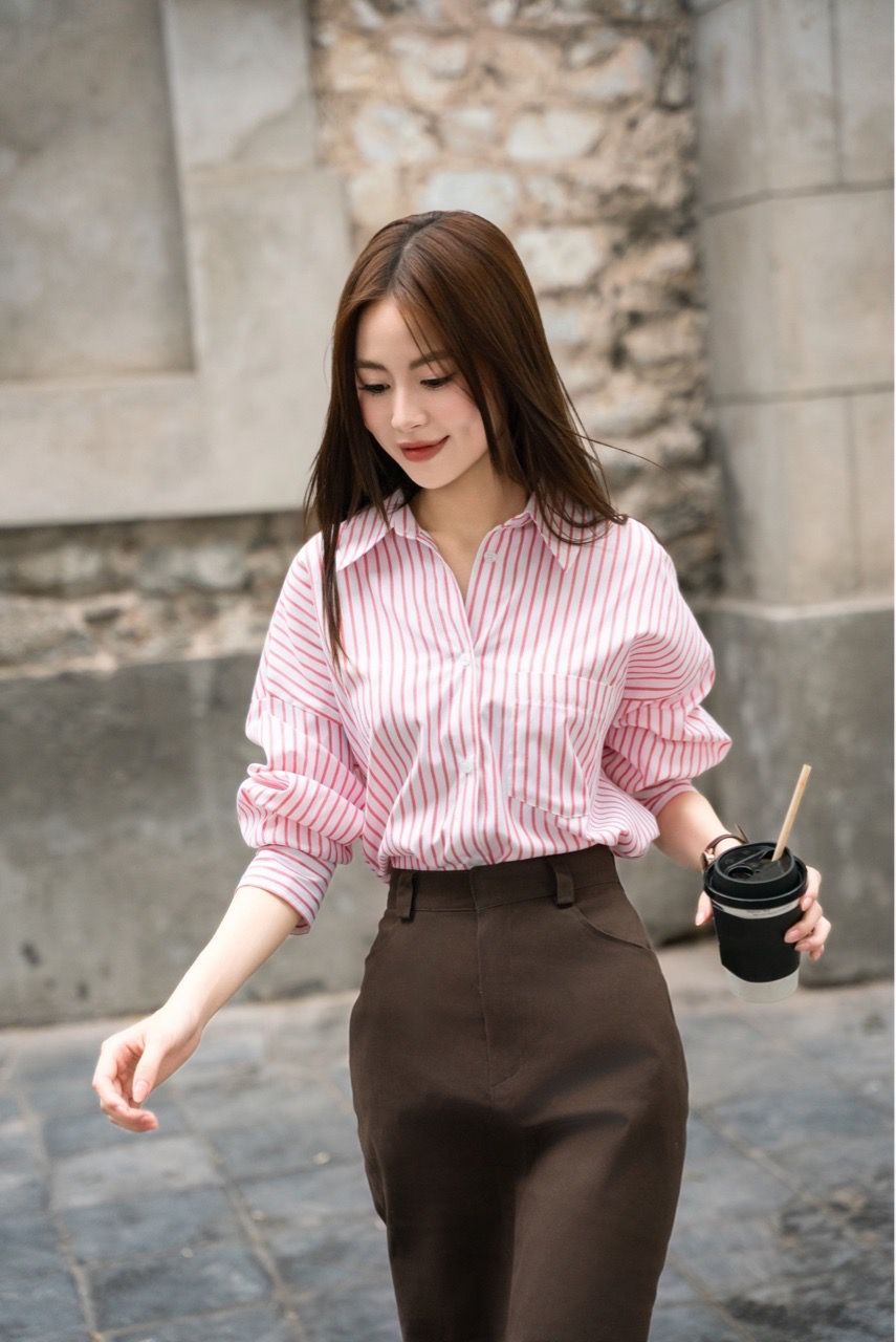  Sum Striped Shirt - Red 