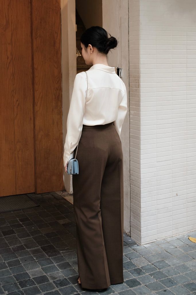 Elise Silk Shirt - Beige