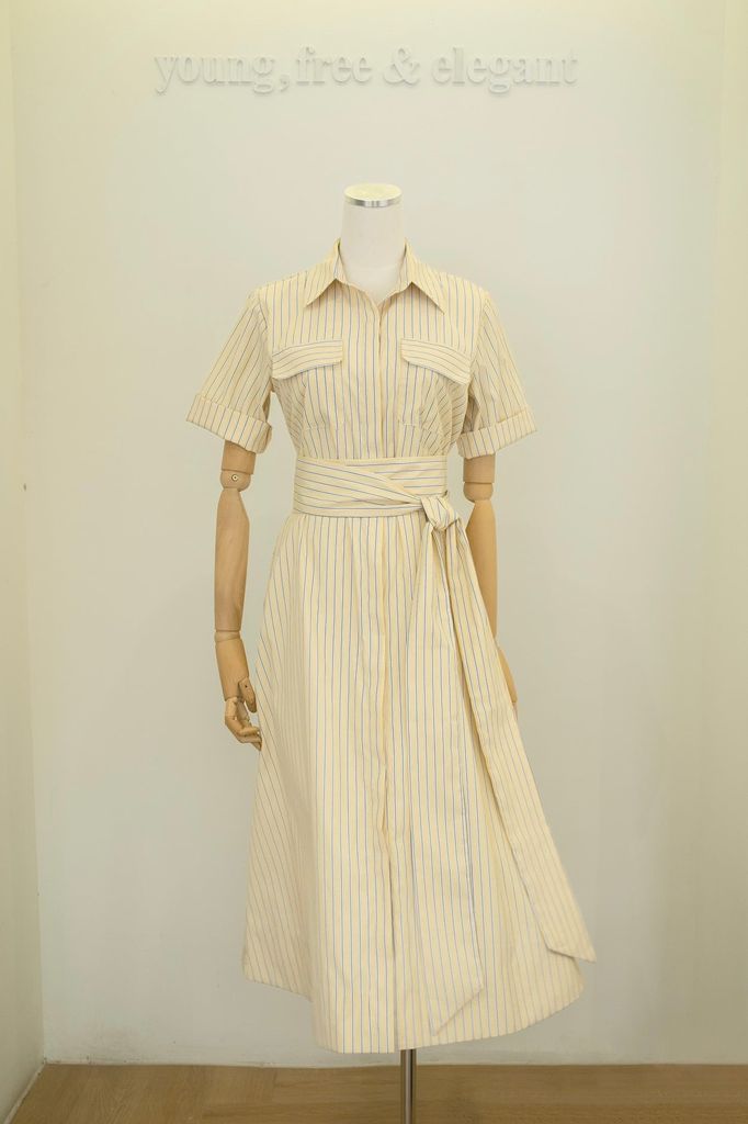 Belt Stripe Dress