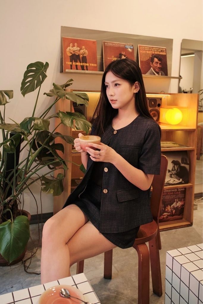 Soft Denim Blazer - Xanh