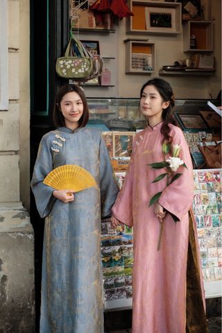  Áo Dài Ngọc - Xanh Lam 