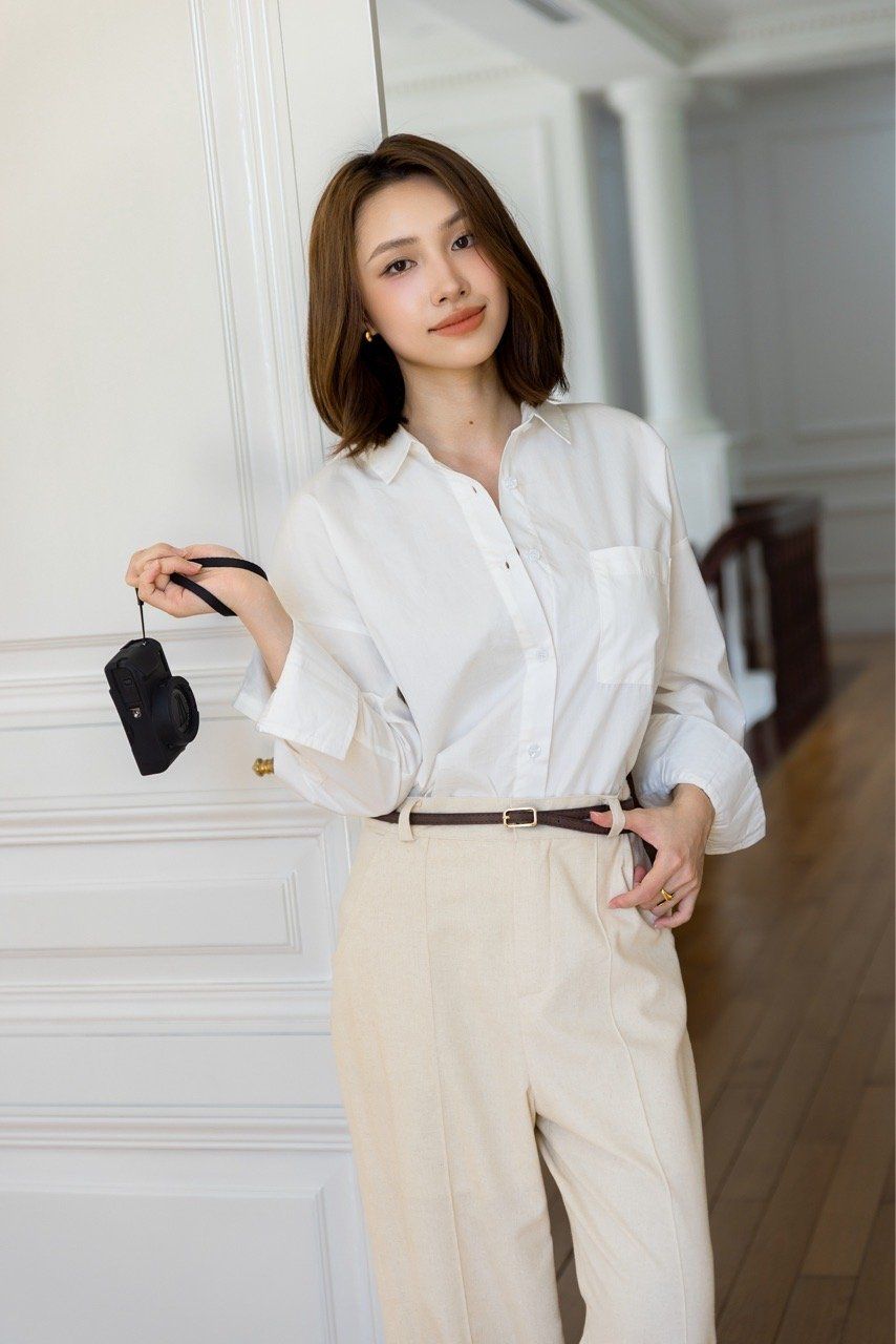  Solar Oversized Shirt - White 