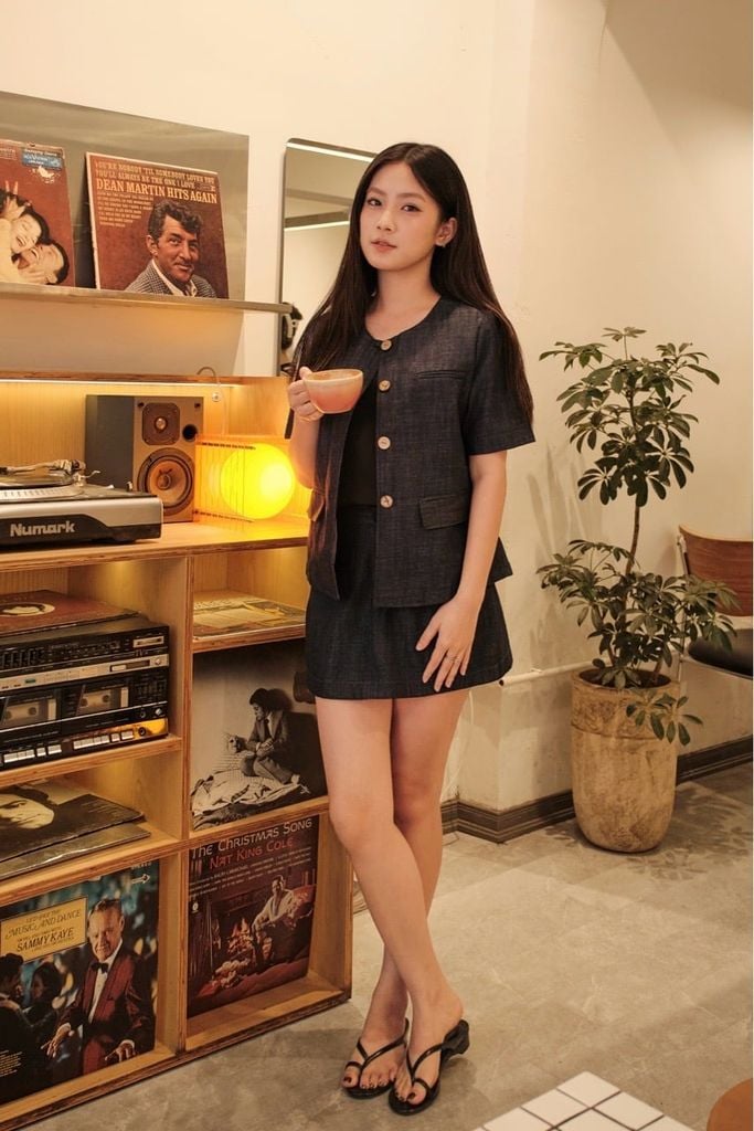 Soft Denim Blazer - Xanh
