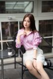  Basic Striped Shirt - Hồng 