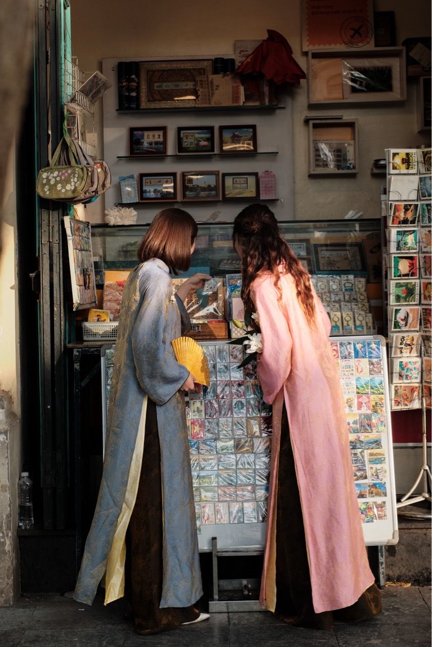  Áo Dài Ngọc - Xanh Lam 