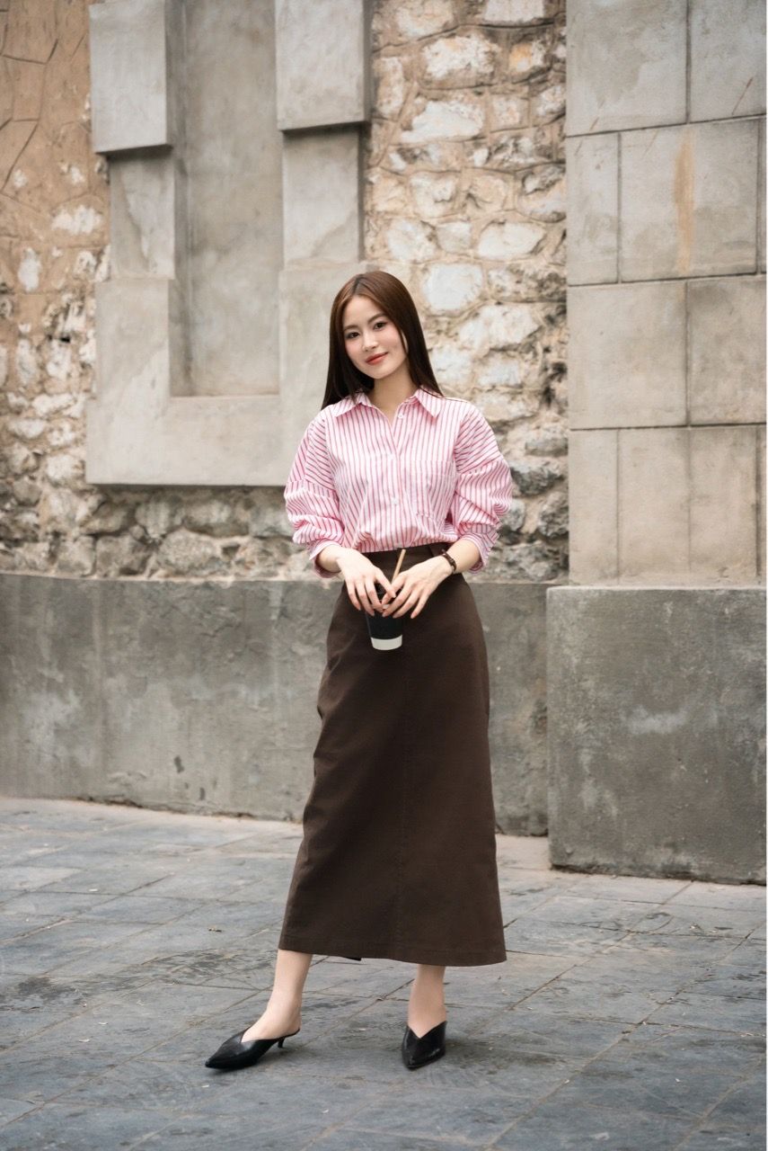  Sum Striped Shirt - Red 