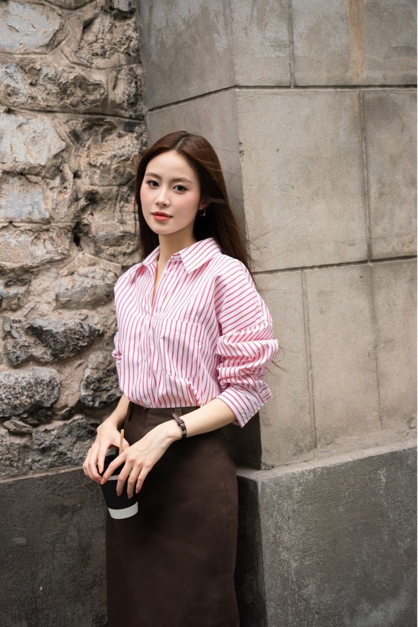  Sum Striped Shirt - Red 