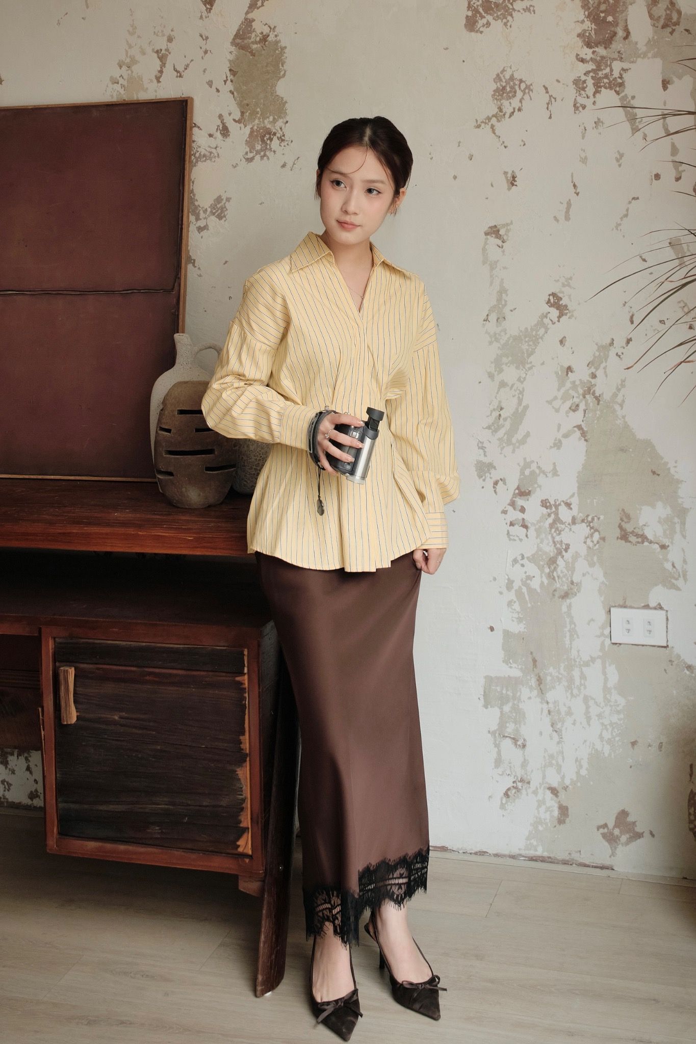  Suri Shirt - Kẻ Vàng 