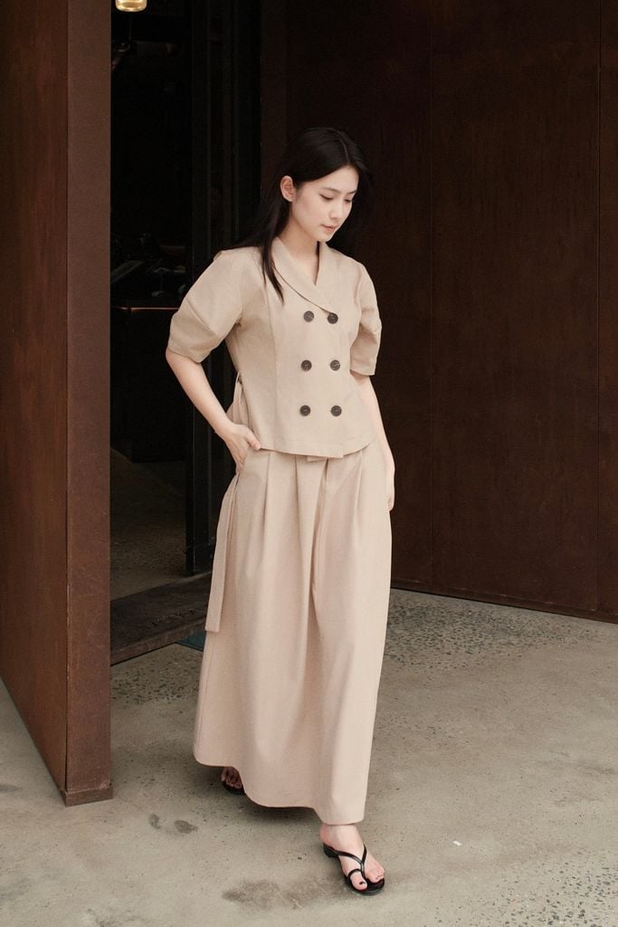 Margot Long Skirt - Beige