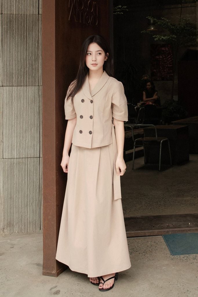 Margot Long Skirt - Beige
