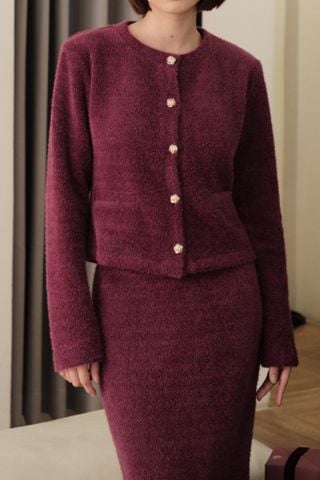  Noiré Long Skirt - Đỏ 