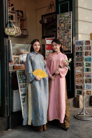  Áo Dài Ngọc - Xanh Lam 