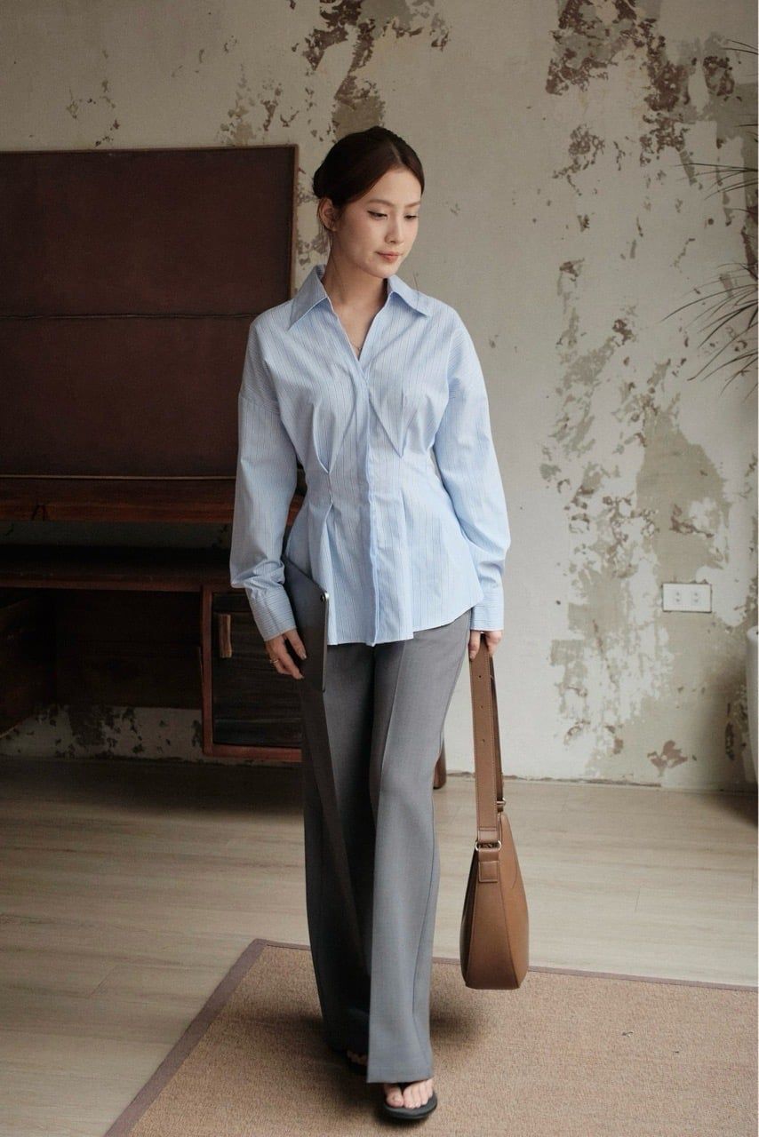  Suri Shirt - Kẻ xanh 