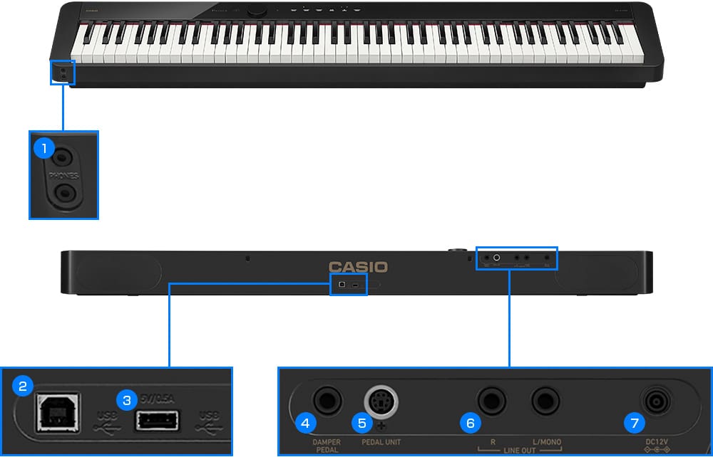  Đàn piano điện CASIO PX-S1100 màu đen