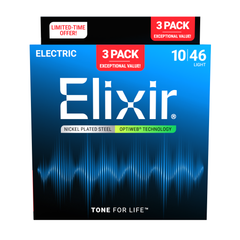 ELIXIR 3313216572 DÂY ĐÀN ĐIỆN PACK 3 OPTIWEB 10-46