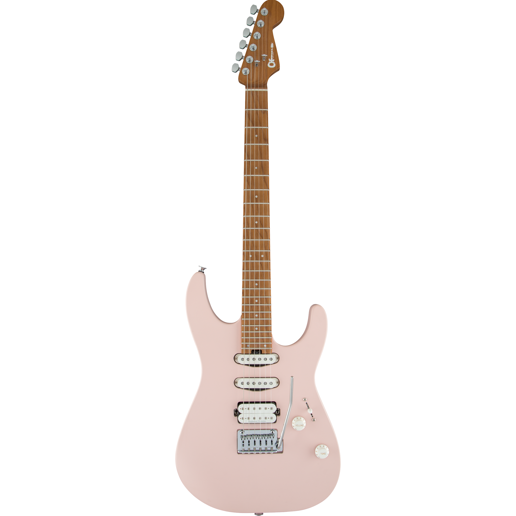  CHARVEL PRO-MOD DK24 HSS CARAMELIZED MAPLE SATIN SHELL PINK #2969433519 (Hàng trưng bán)
