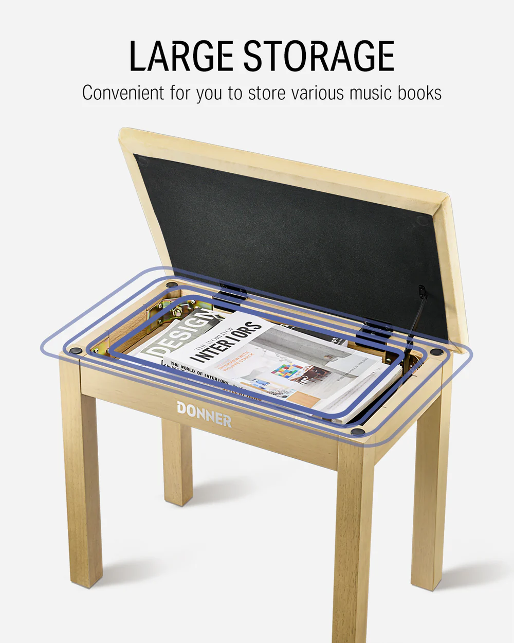  Ghế đàn piano DONNER Piano Bench