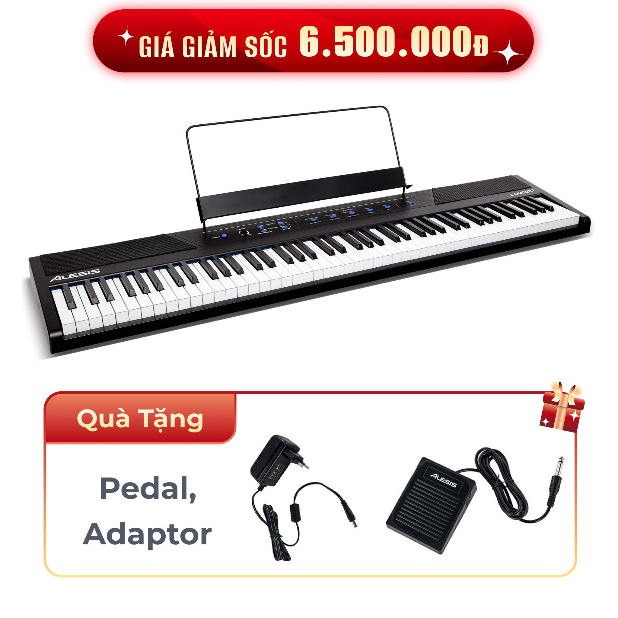  Đàn Piano Điện Alesis Concert 88 phím