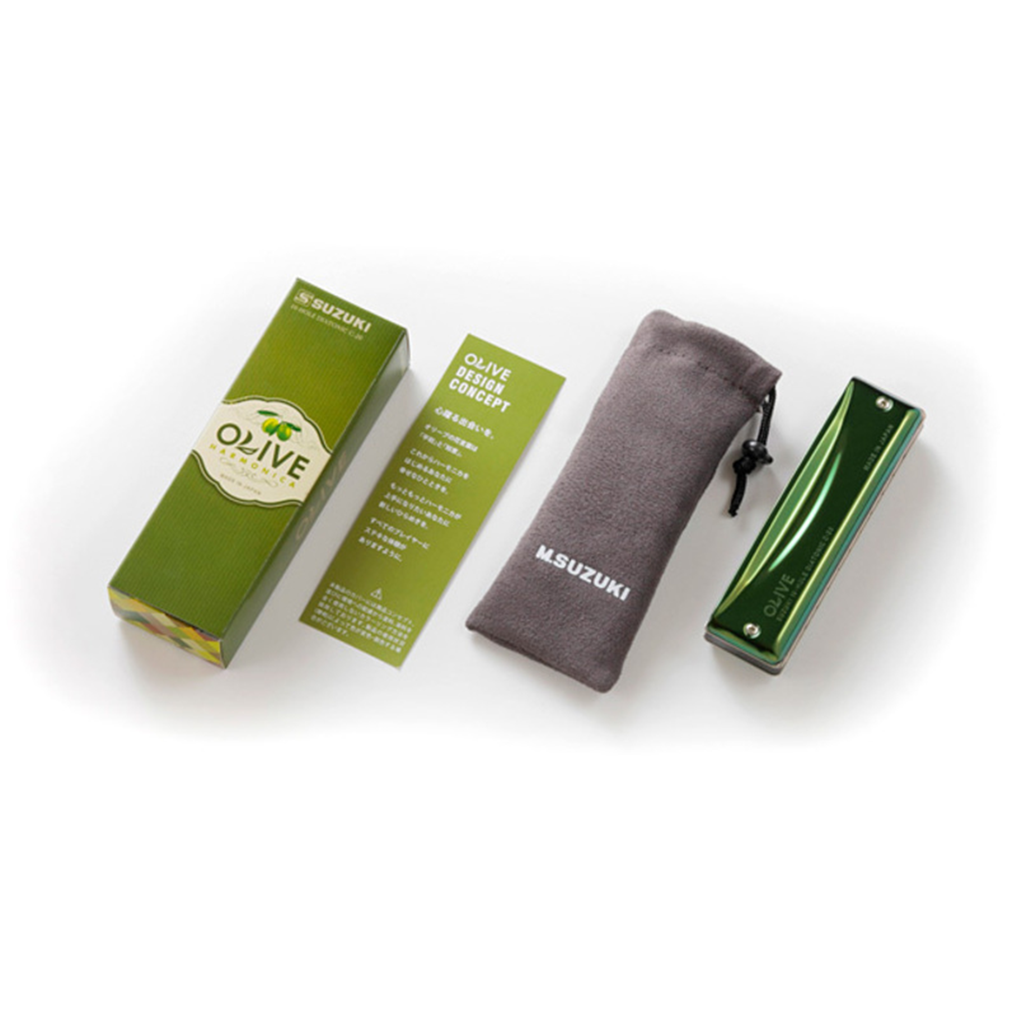  SUZUKI HARMONICA DIATONIC OLIVE 10H KEY C