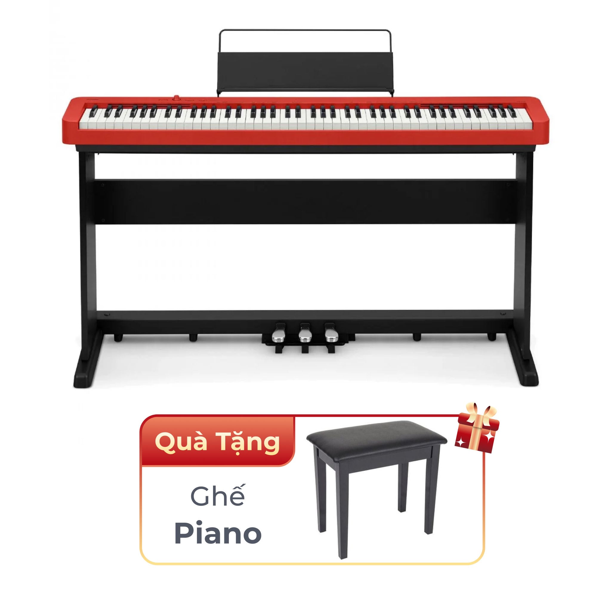  Đàn Piano điện CASIO CDP-S160 màu đỏ