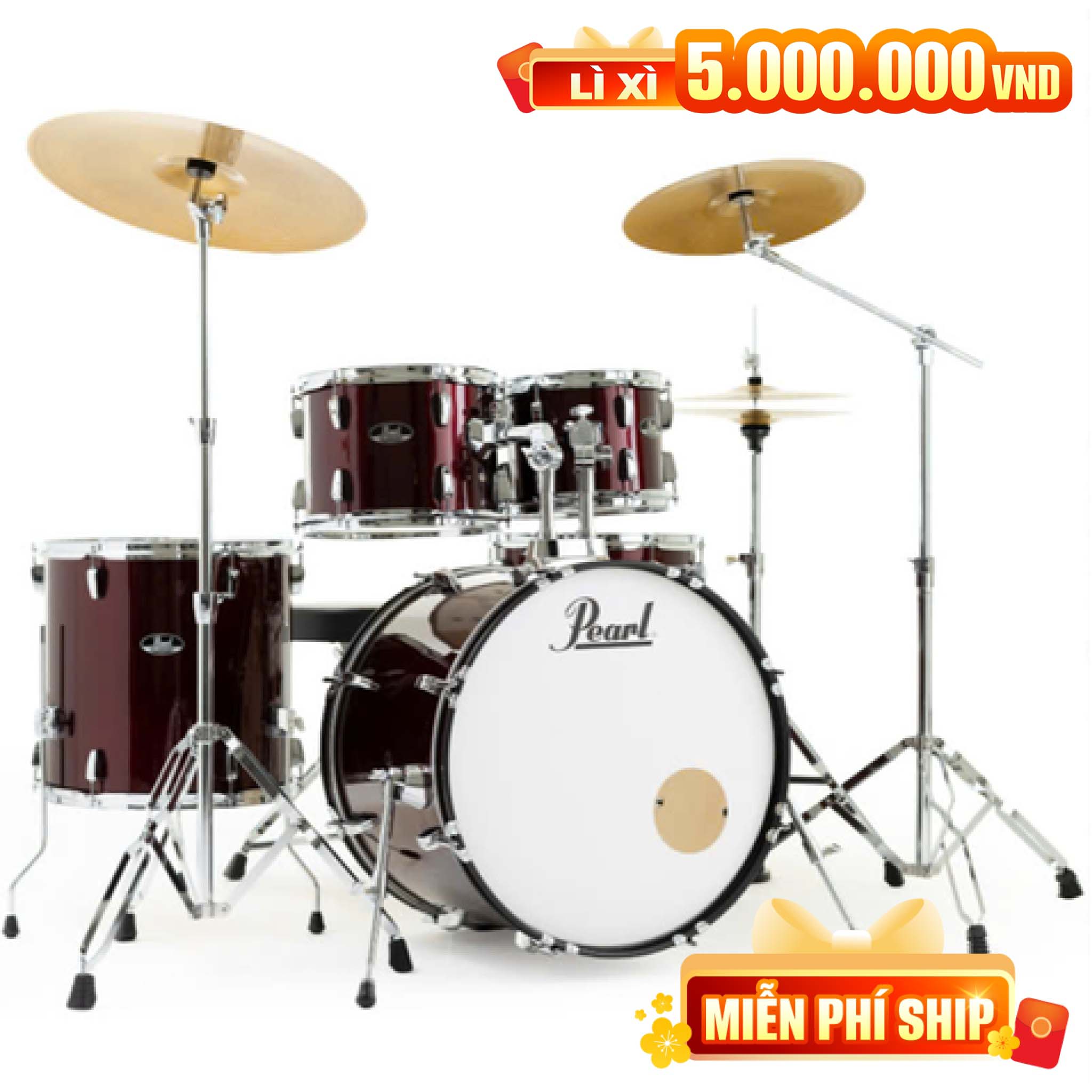  Trống bộ PEARL RS525SBC/CVN91 RED WINE