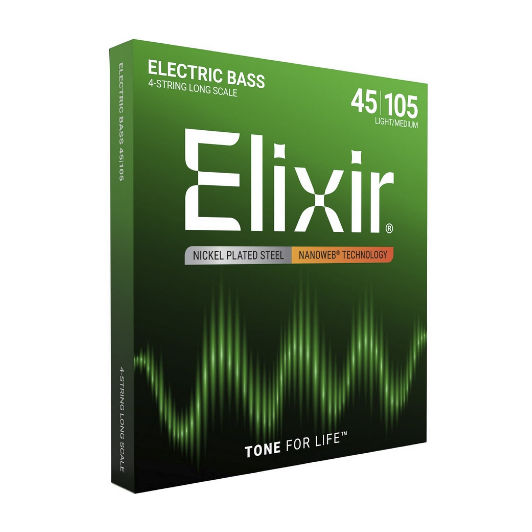  Dây Đàn Guitar Bass Elixir Nanoweb 4 Dây (45-105) Thép Mạ Niken