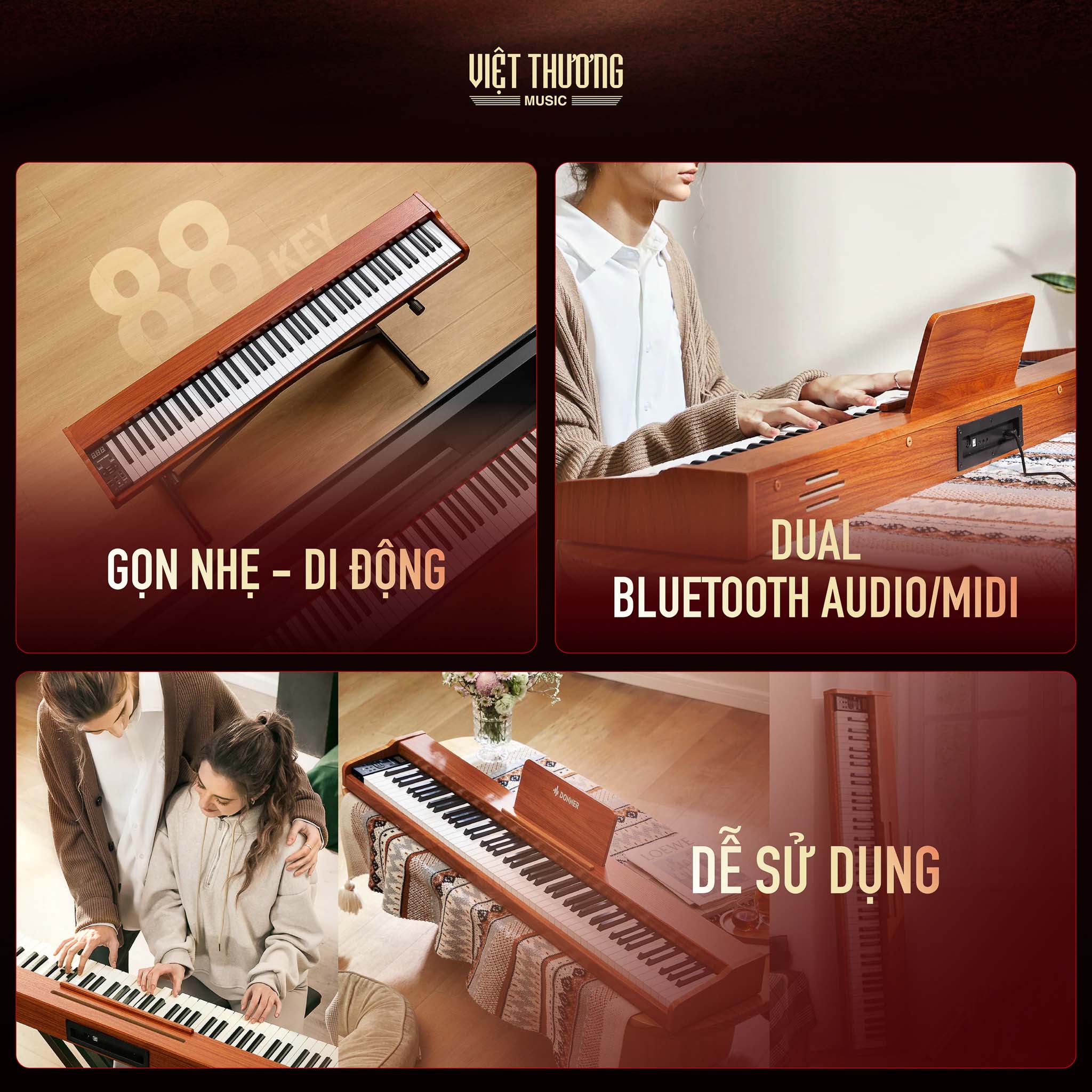  Đàn piano điện DONNER DEP-1S