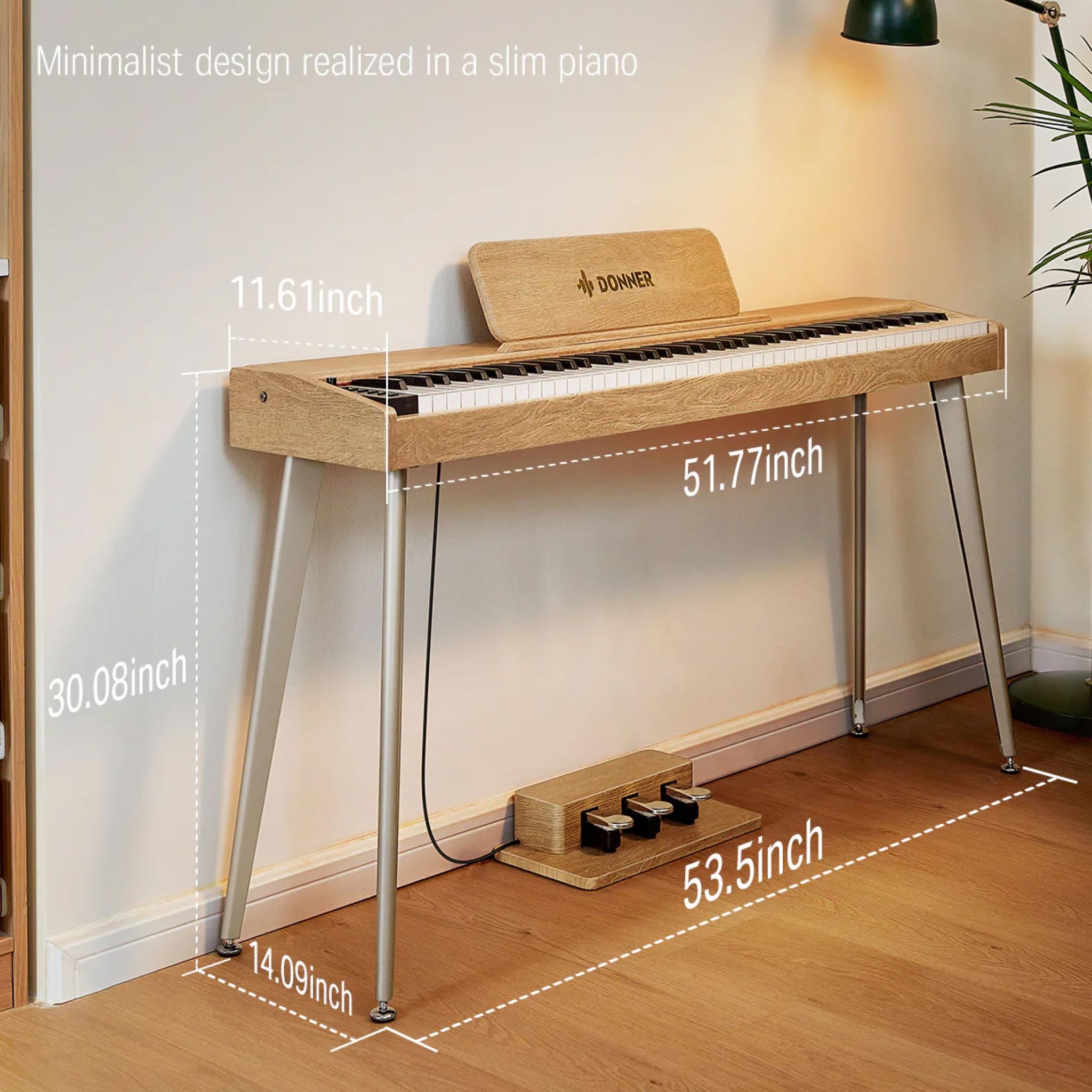  Đàn piano điện Donner DDP-60 Wooden